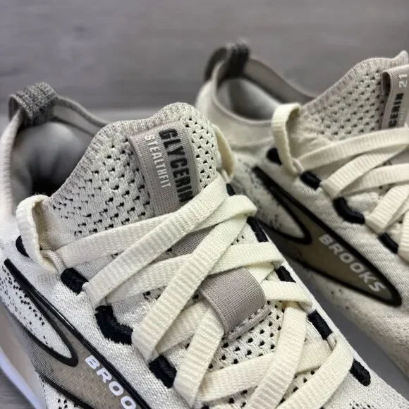 Brooks Glycerin 21 StealthFit Running Shoes Womens Size 6.5 Beige 1204101B108 - Picture 11 of 13